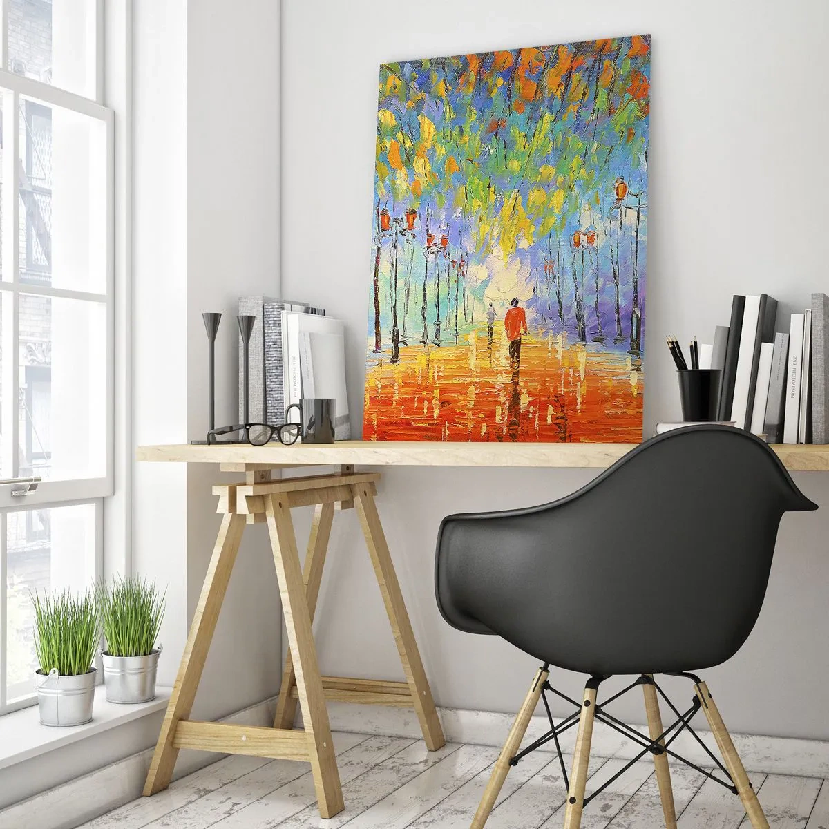 Glastavla - Bild på glas - Regnets nattvisa - 50x70 cm