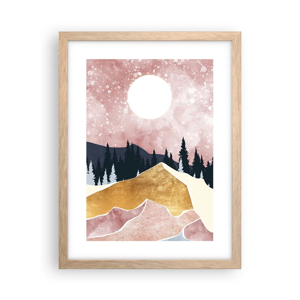 Affisch i ram av ljusek - Nattvakt - 30x40 cm