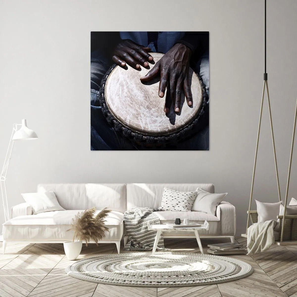 Canvastavla - Bild på duk - Lev efter din rytm - 60x60 cm