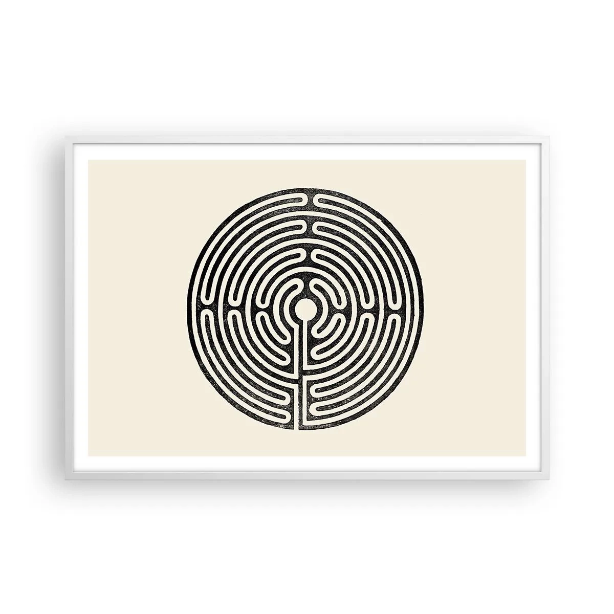 Affisch i vit ram - Mystisk ordning - 100x70 cm