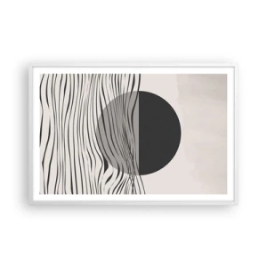 Affisch i vit ram - Halvdan komposition - 91x61 cm