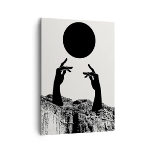 Canvastavla - Bild på duk - Surrealistisk komposition: solen och resten - 50x70 cm