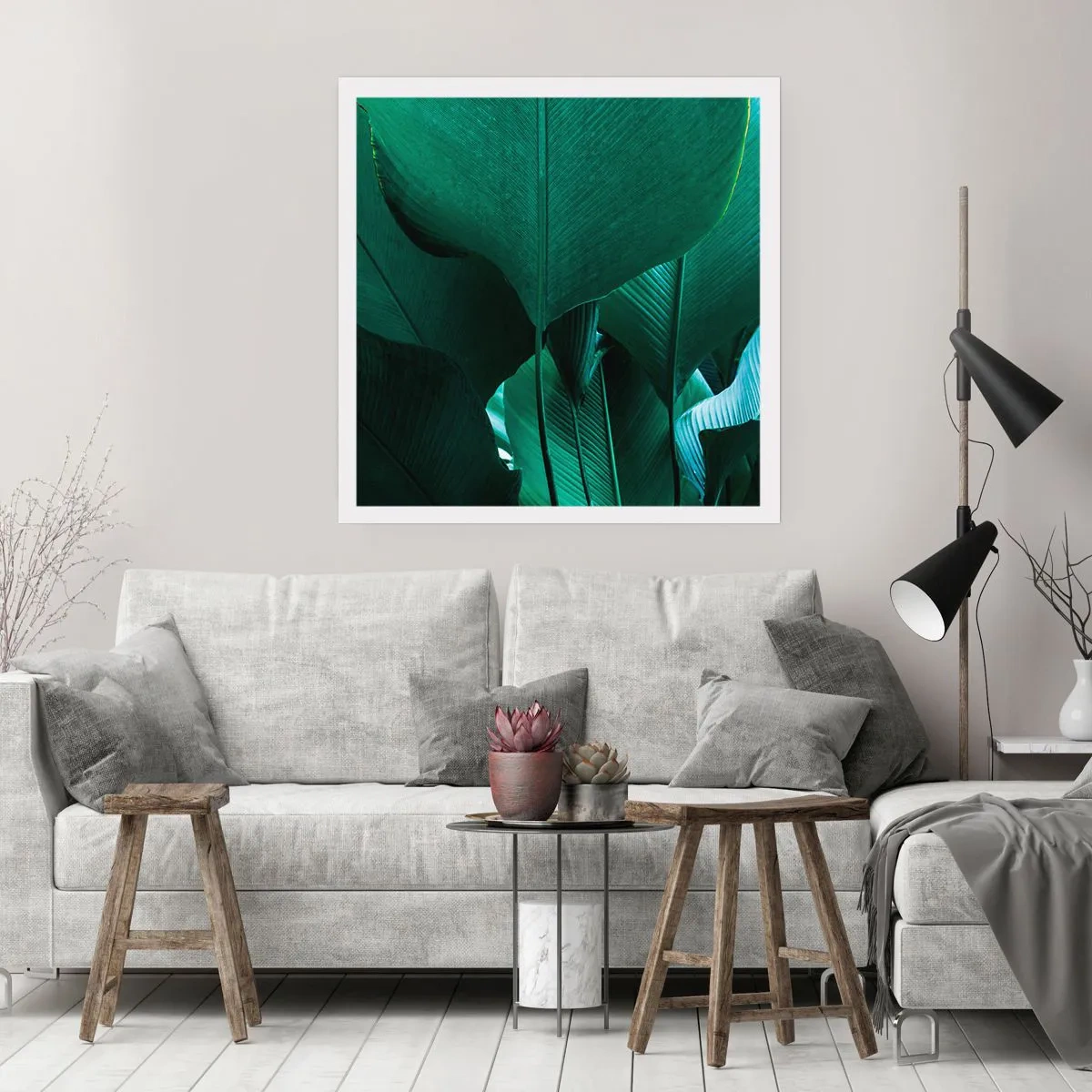 Affisch - Vända mot ljuset - 60x60 cm