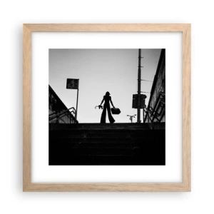 Affisch i ram av ljusek - Stadsvandring - 30x30 cm