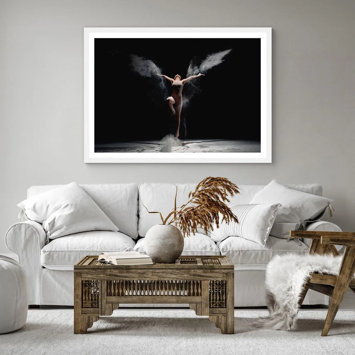 Affisch i vit ram - Alverna finns - 60x60 cm