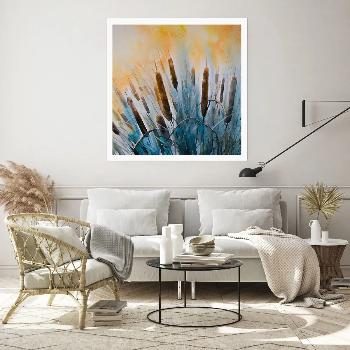 Affisch - Vattnets kyla, solens hetta - 40x40 cm