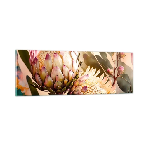 Glastavla - Bild på glas - Ömsint omfamnad - 90x30 cm