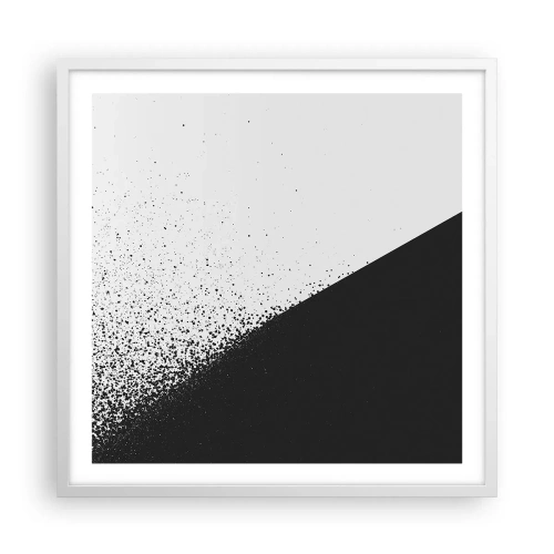 Affisch i vit ram - Snabbare, mer - 60x60 cm