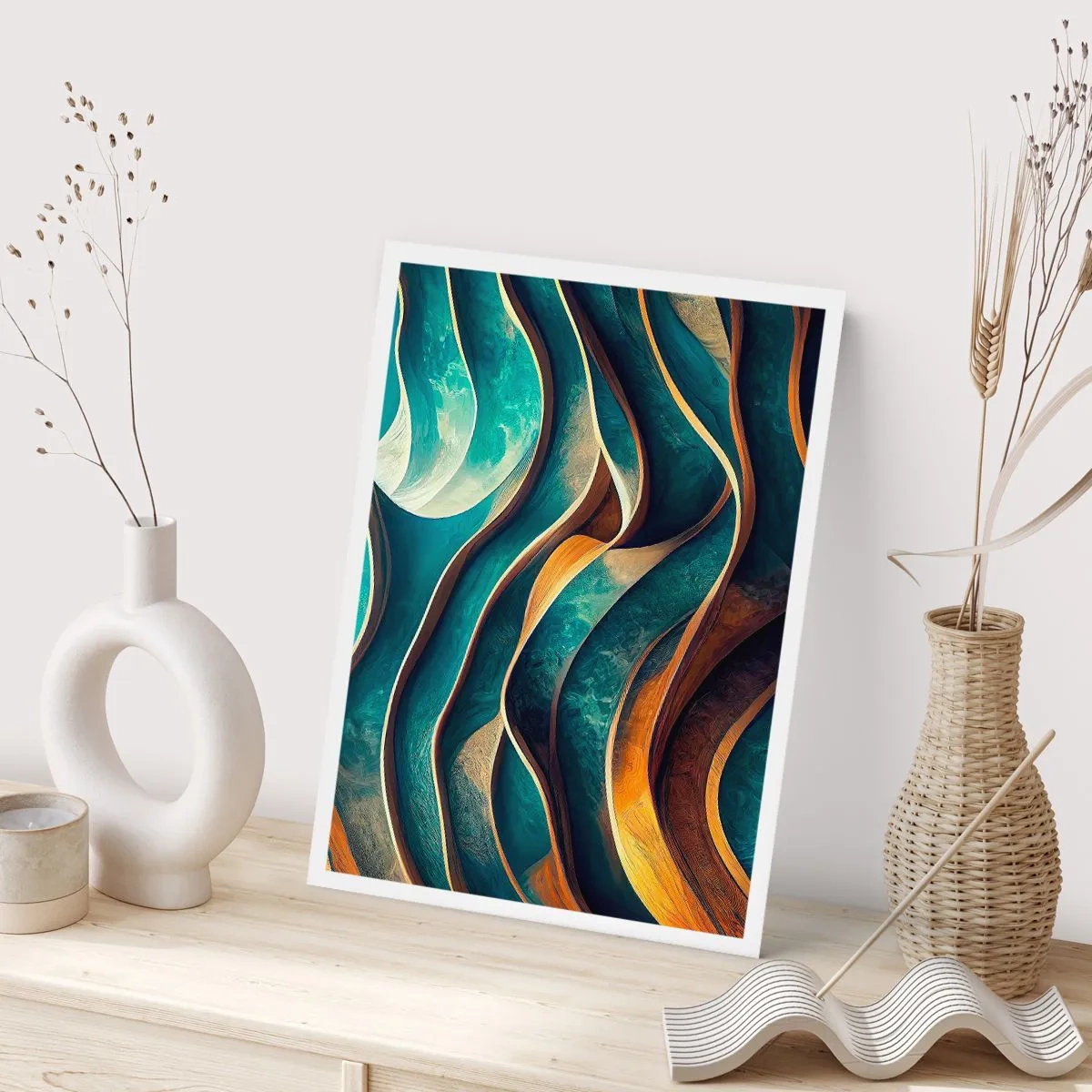 Affisch - Meandrar av blått - 40x50 cm