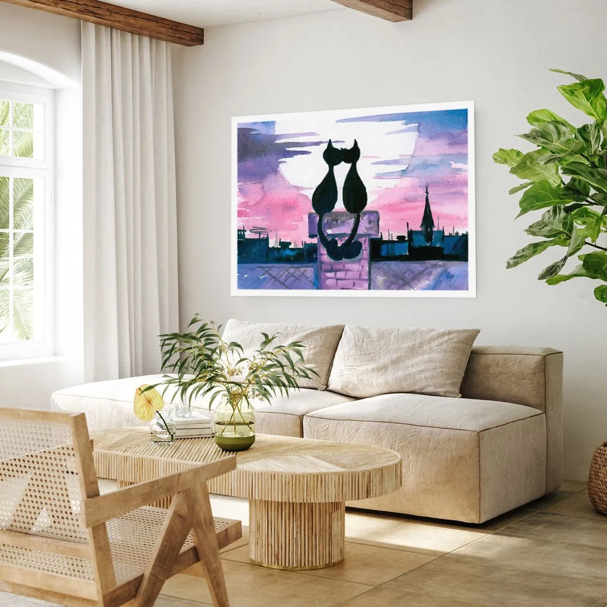 Affisch - Rendez-vous under månen - 50x40 cm