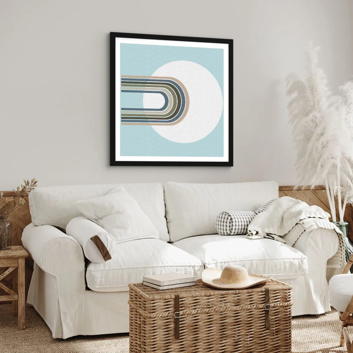 Affisch i svart ram - Ostoppad attraktionskraft - 60x60 cm