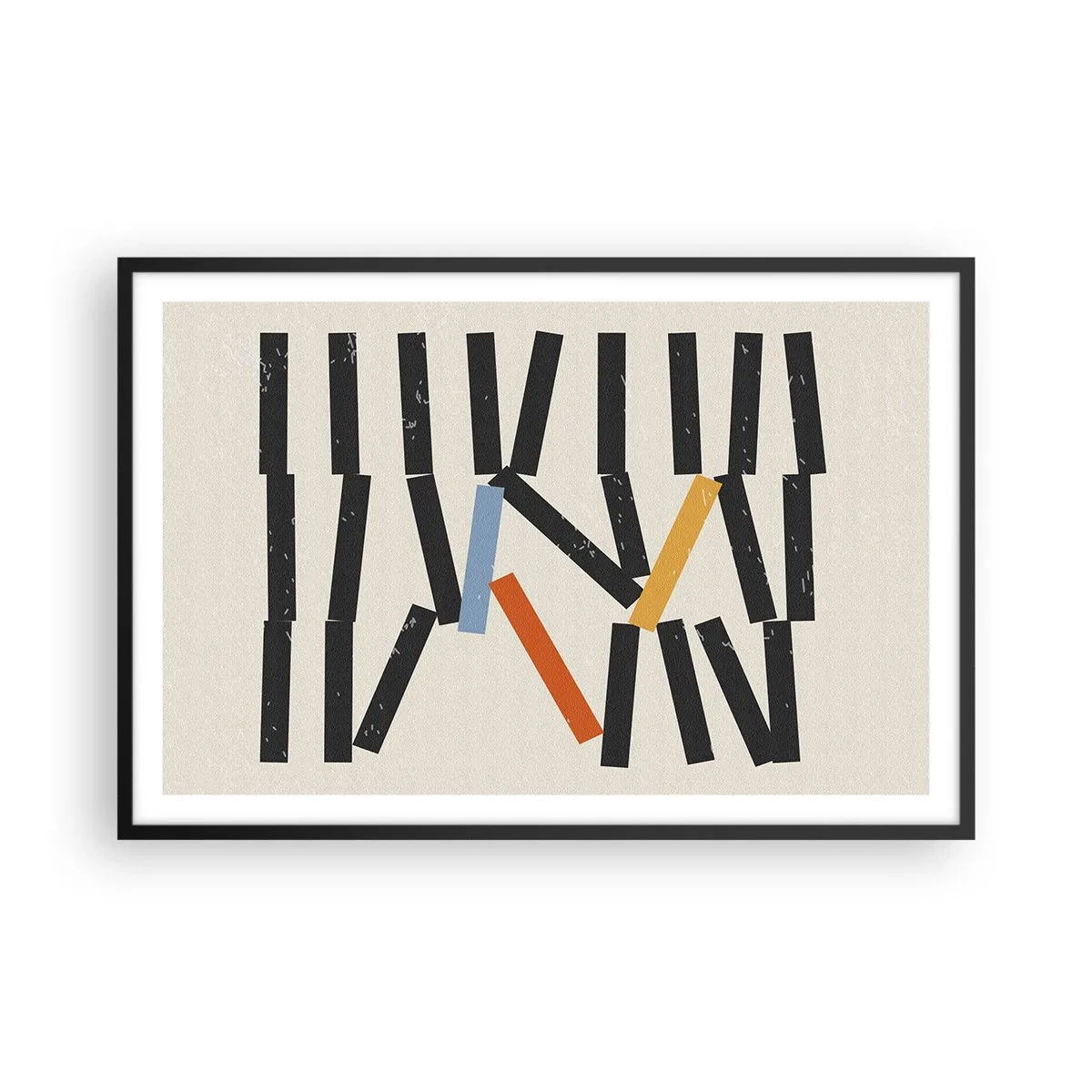 Affisch i svart ram - Domino - komposition - 91x61 cm