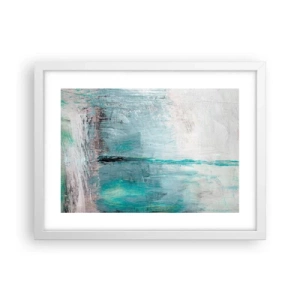 Affisch i vit ram - Horisontellt i blått - 40x30 cm