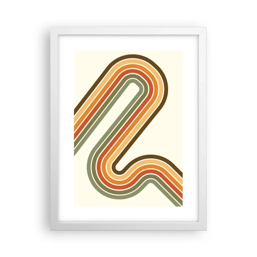 Affisch i vit ram - Zig-zack mot målet - 30x40 cm