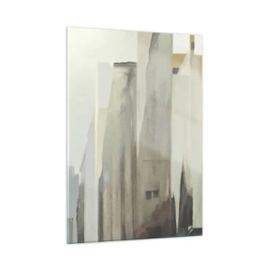 Glastavla - Bild på glas - En dröm om staden - 50x70 cm