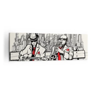 Canvastavla - Bild på duk - New Yorks improvisation - 160x50 cm