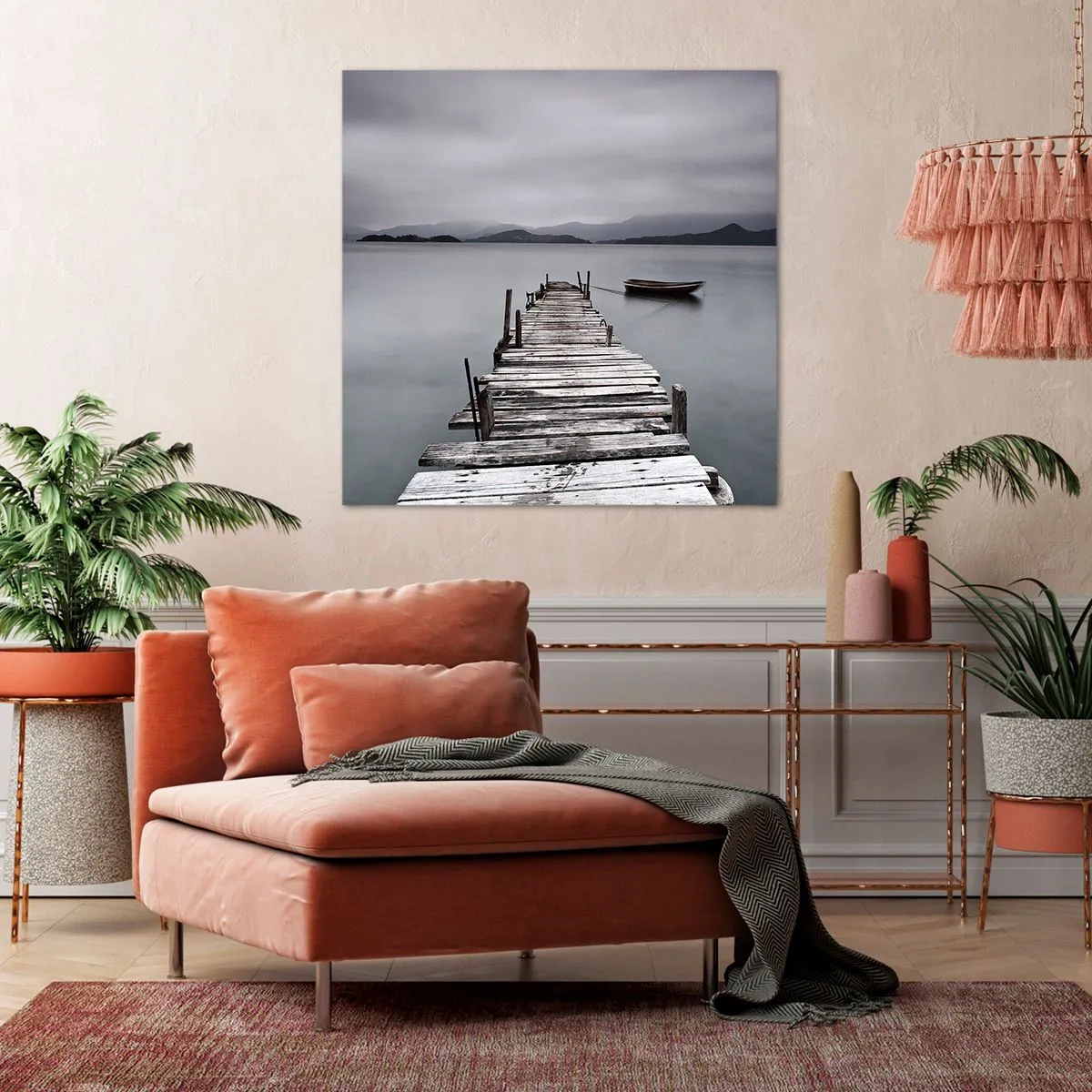 Canvastavla - Bild på duk - Imorgon kan du ge dig iväg - 50x50 cm