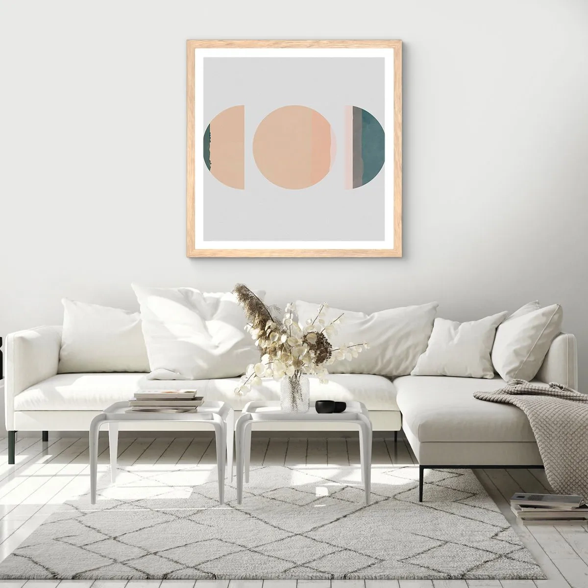 Affisch i ram av ljusek - Hjul efter hjul - 50x50 cm