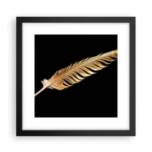 Affisch i svart ram - Fjäder... - 30x30 cm