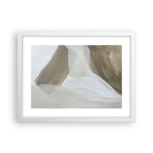 Affisch i vit ram - Våg av vitt - 40x30 cm