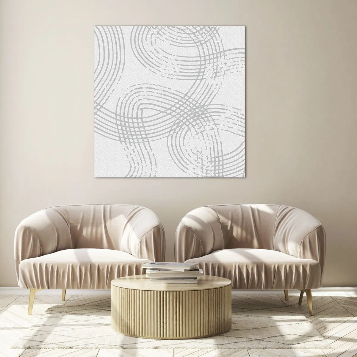 Glastavla - Bild på glas - Det finns ingen rak väg - 40x40 cm