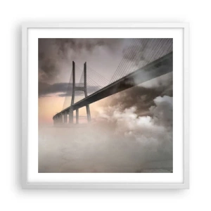 Affisch i vit ram - Vid en flod som inte finns  - 50x50 cm