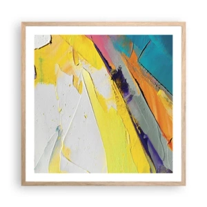 Affisch i ram av ljusek - Världens anatomi - 60x60 cm