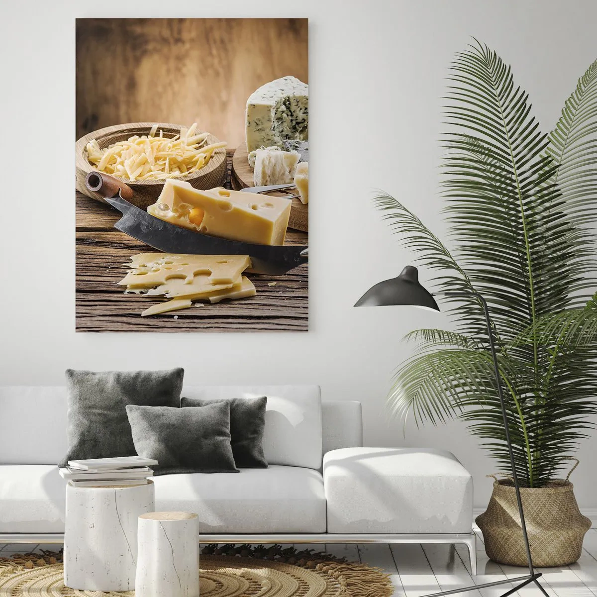 Glastavla - Bild på glas - Le åt osten - 50x70 cm