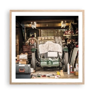 Affisch i ram av ljusek - Tillbaka till det förflutna - 60x60 cm