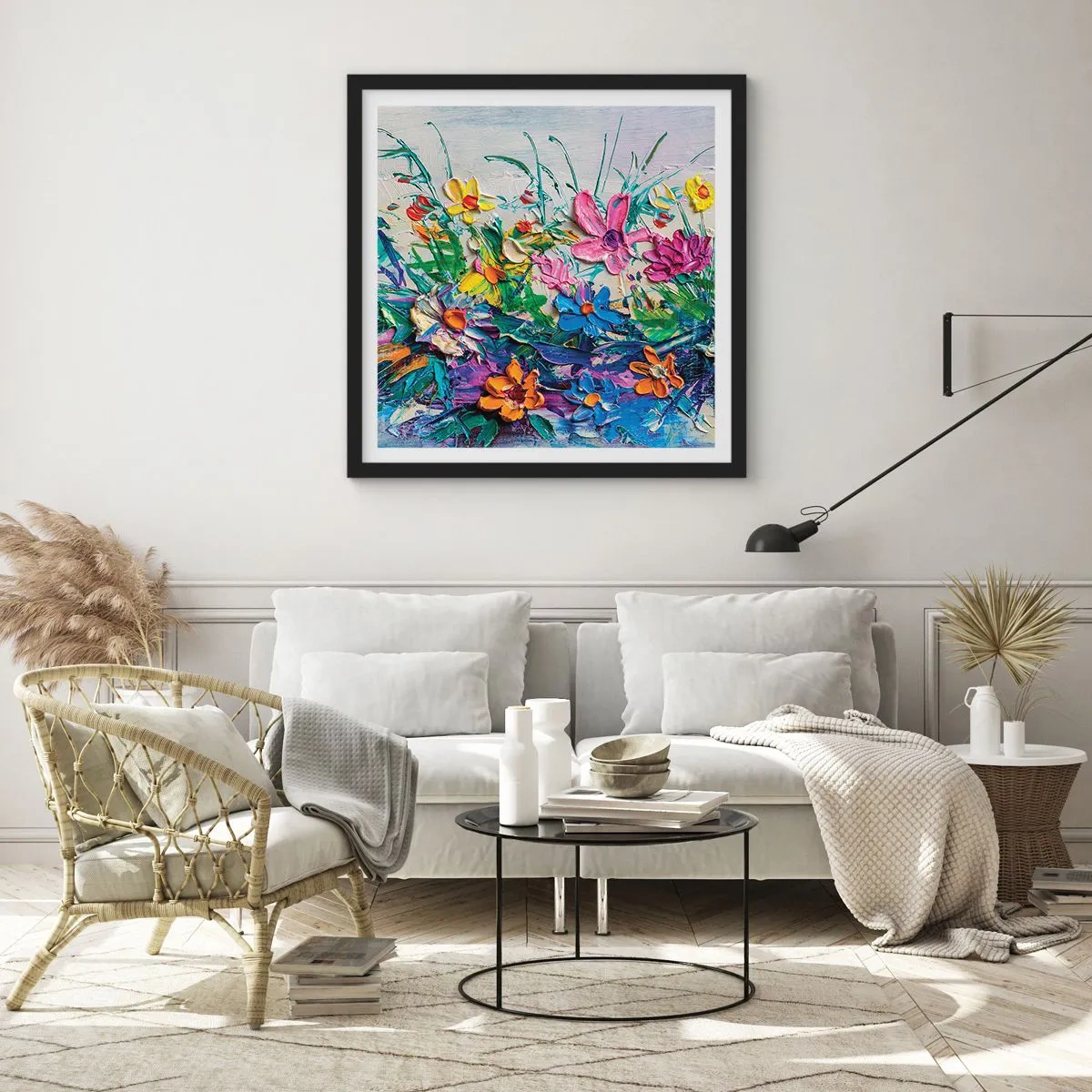 Affisch i svart ram - Icke stilleben - 40x40 cm