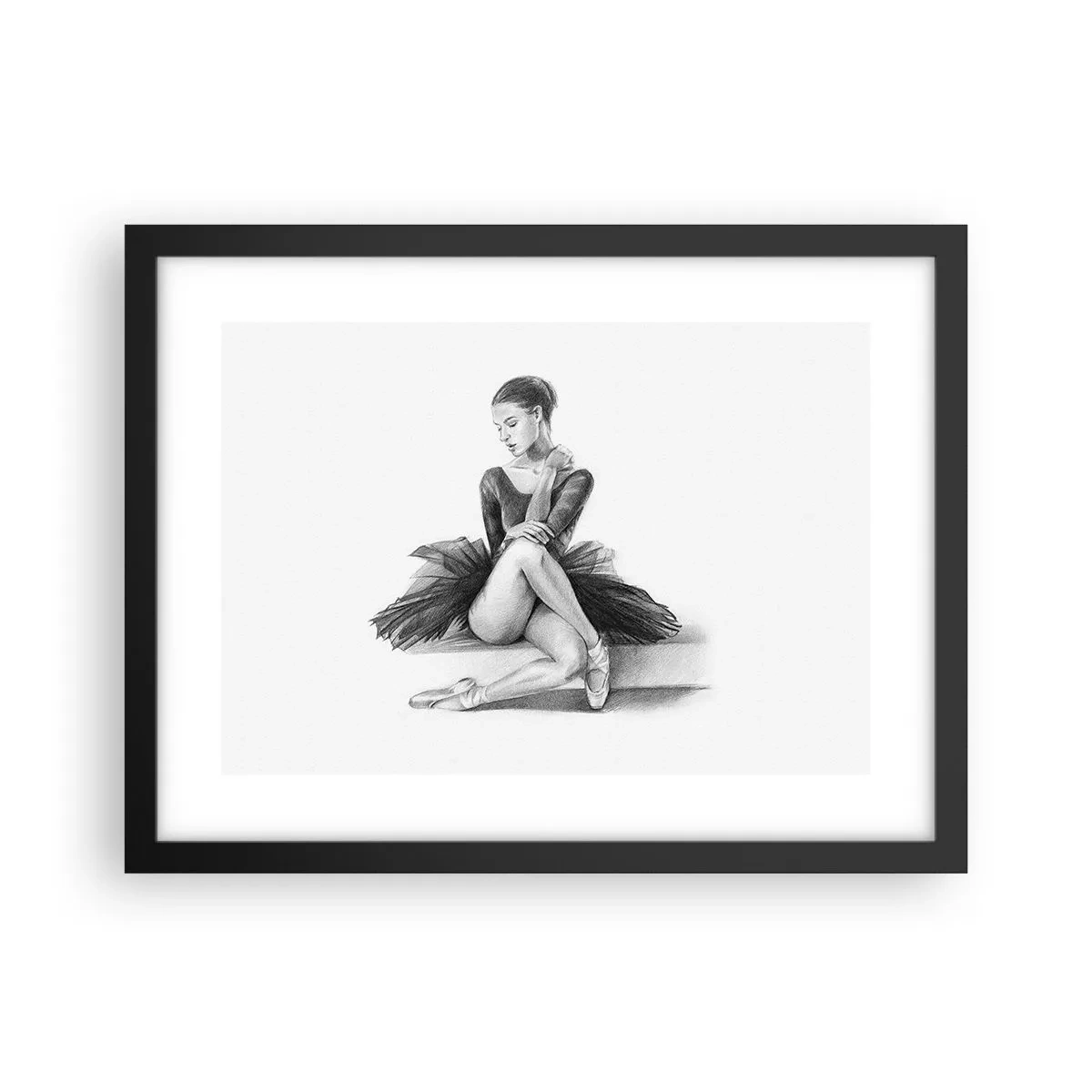 Affisch i svart ram - Förtrollad av dansen - 40x30 cm