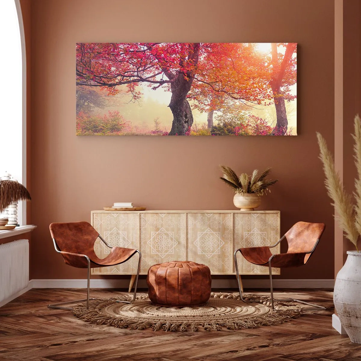 Canvastavla - Bild på duk - Våldsam blommande - 100x40 cm