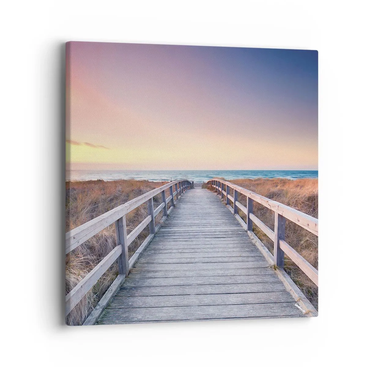 Canvastavla - Bild på duk - Kvällssken i Östersjön - 40x40 cm