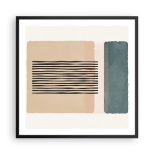 Affisch i svart ram - Allt väl - 60x60 cm