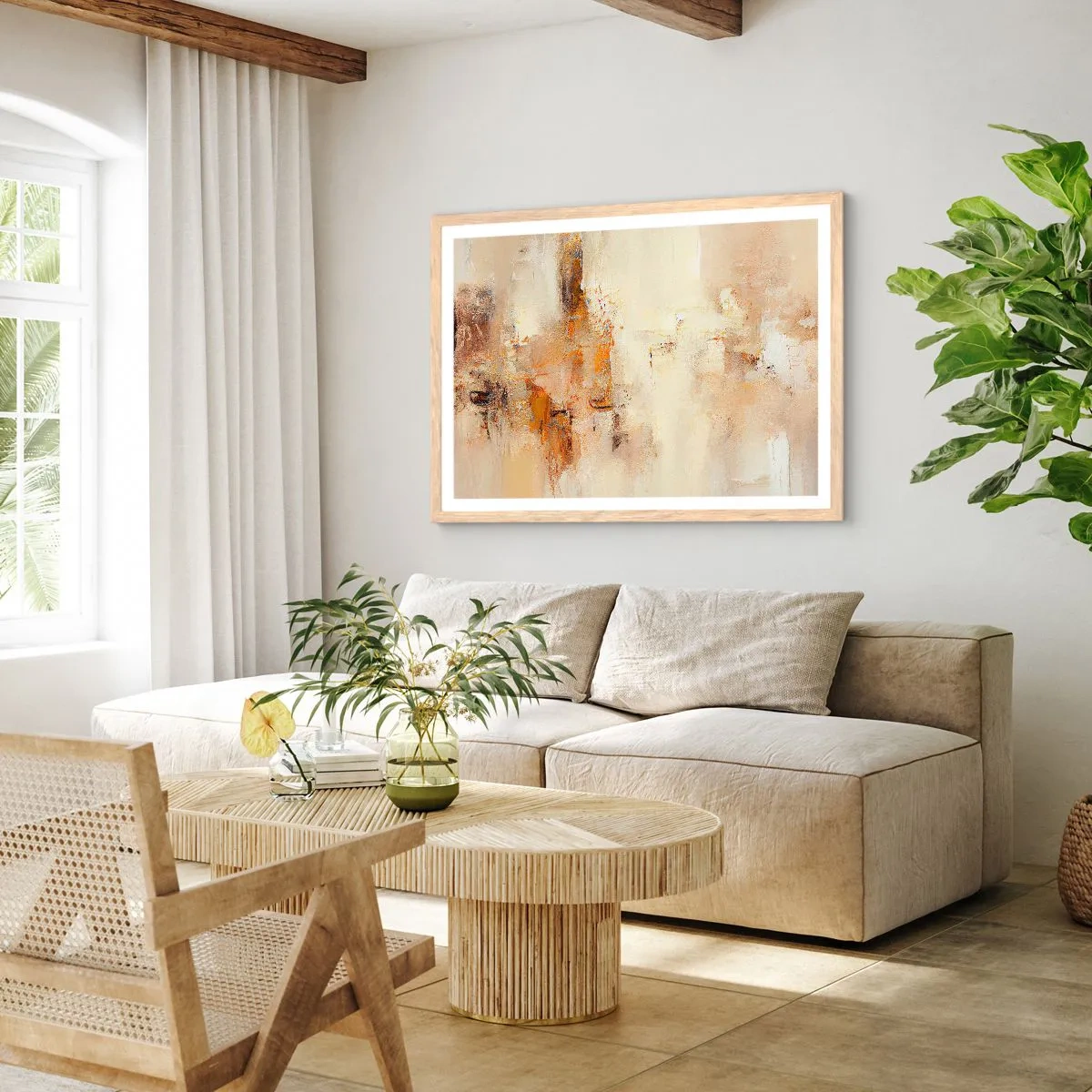 Affisch i ram av ljusek - Bärnstenens själ - 100x70 cm