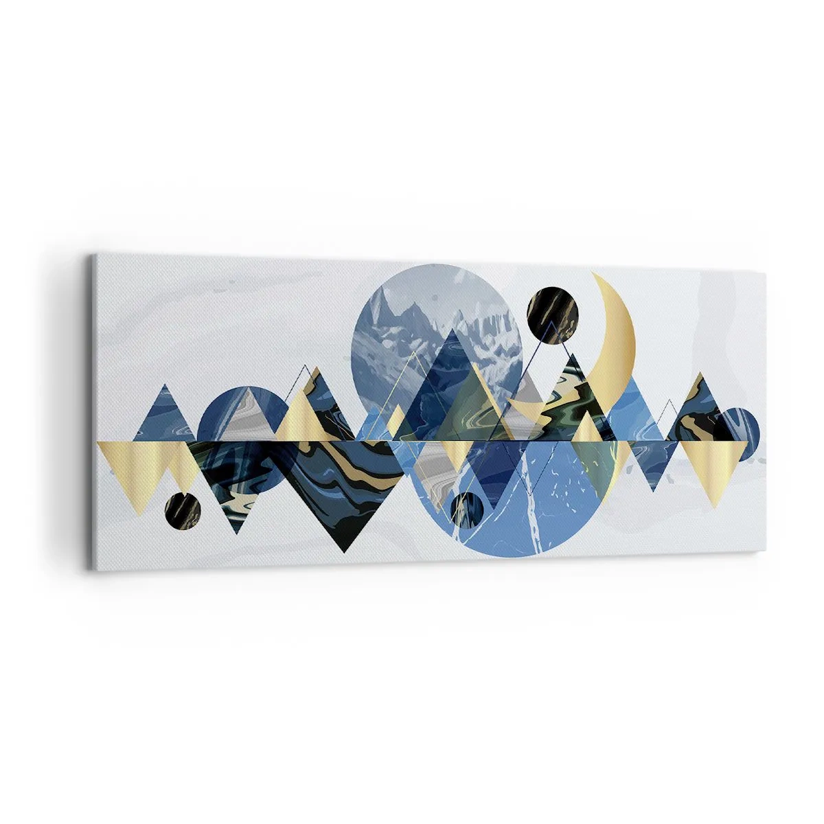 Canvastavla - Bild på duk - Geometriskt landskap - 120x50 cm