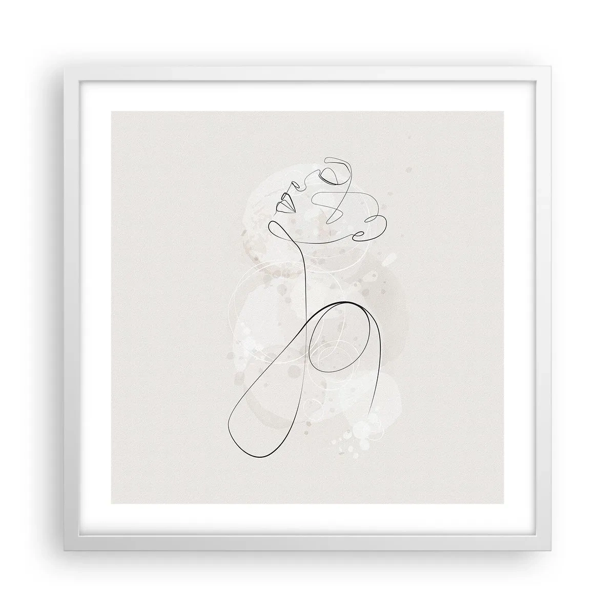 Affisch i vit ram - Skönhetens spiral - 50x50 cm