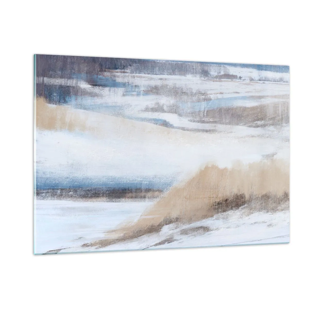 Glastavla - Bild på glas - Vinterkomposition - 120x80 cm