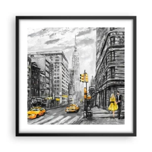 Affisch i svart ram - New York berättelse - 50x50 cm