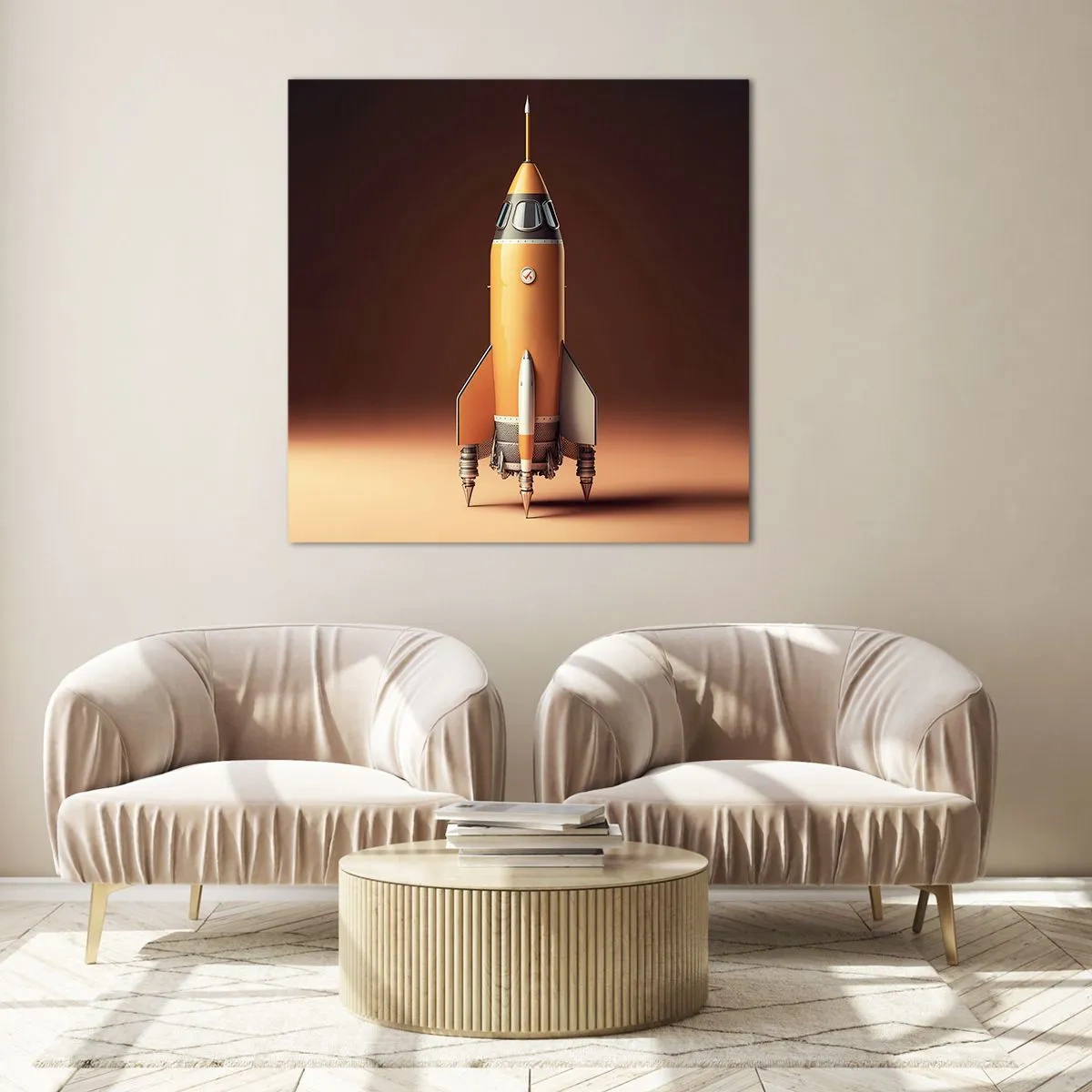 Glastavla - Bild på glas - Det börjar med en dröm - 60x60 cm