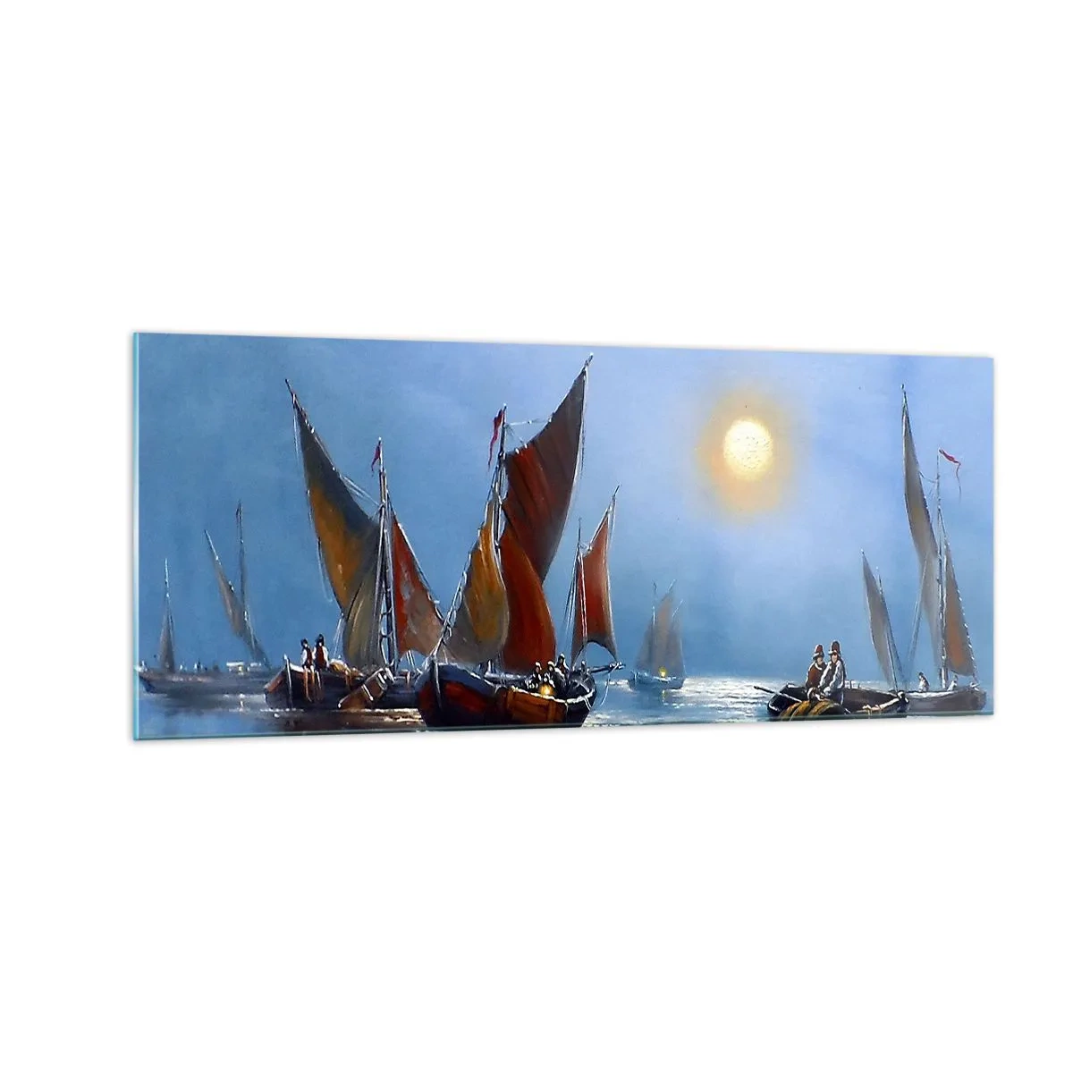 Glastavla - Bild på glas - Nattens fångst - 100x40 cm