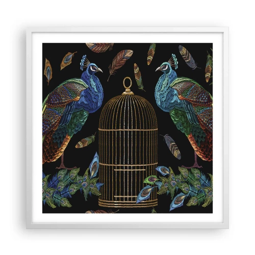 Affisch i vit ram - I kungliga kläder - 60x60 cm