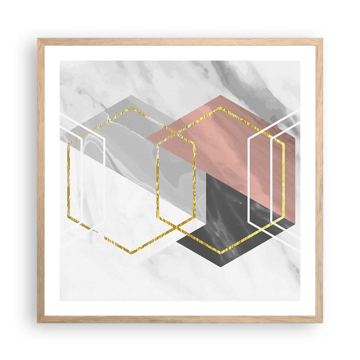 Affisch i ram av ljusek - Kedjekomposition - 60x60 cm