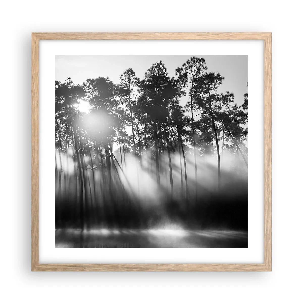 Affisch i ram av ljusek - Ostoppad sol - 50x50 cm