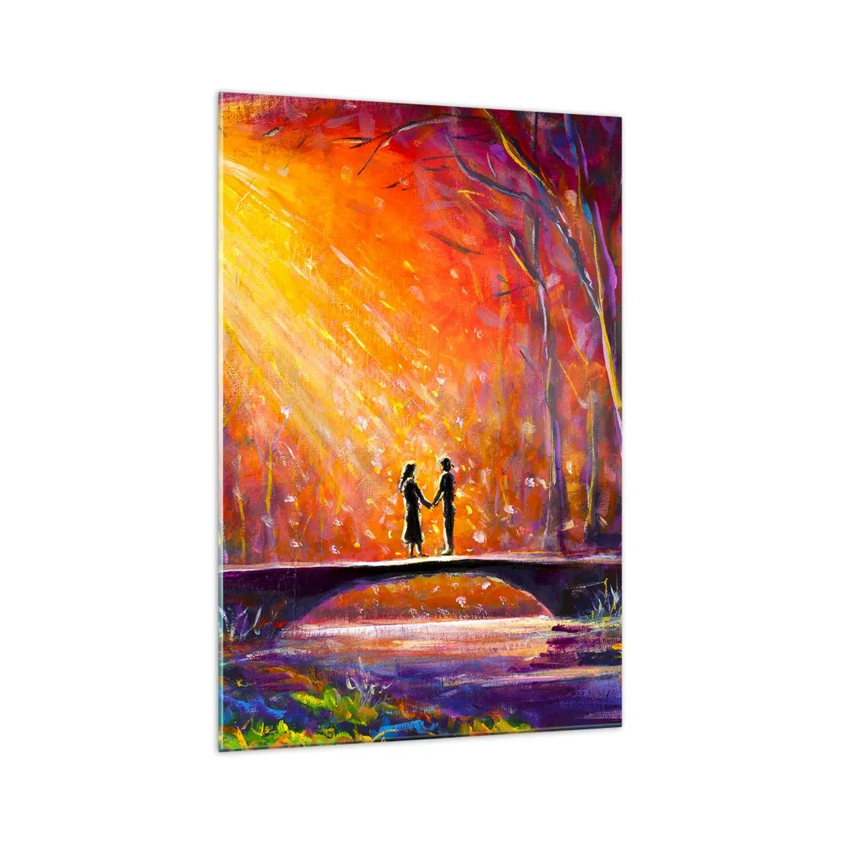 Glastavla - Bild på glas - Himlen älskar också dem - 70x100 cm
