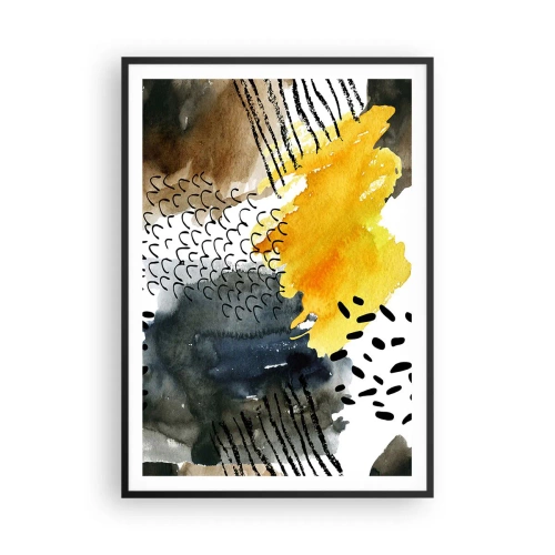 Affisch i svart ram - Elementens möte - 70x100 cm