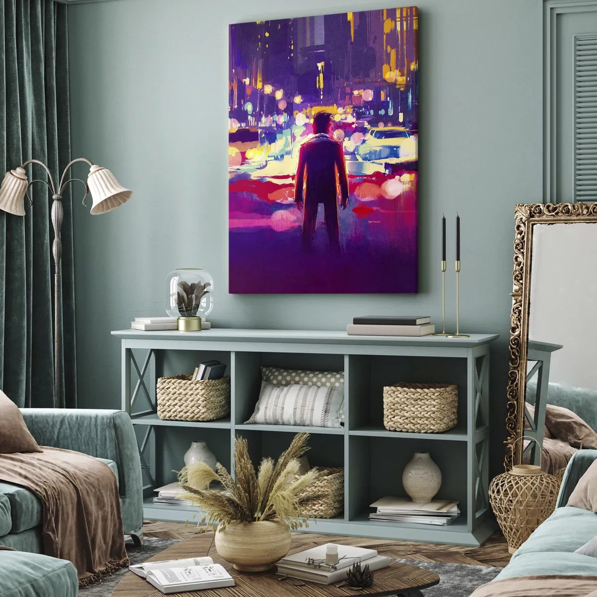 Canvastavla - Bild på duk - Doppad i ljuset - 50x70 cm