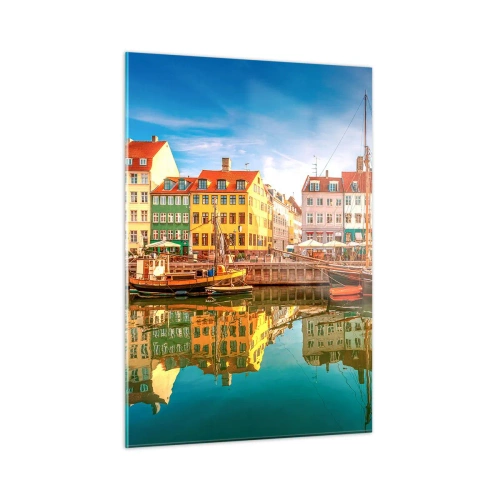 Glastavla - Bild på glas - Vid spegelklart vatten - 50x70 cm