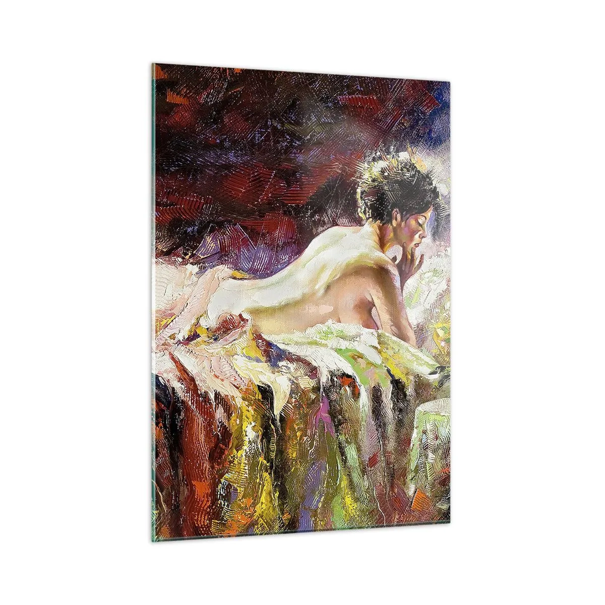 Glastavla - Bild på glas - Venus försänkt i sina tankar - 50x70 cm