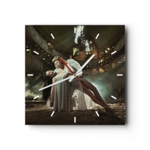 Väggklocka - Klocka på glas - Gamla teaterns anda - 30x30 cm